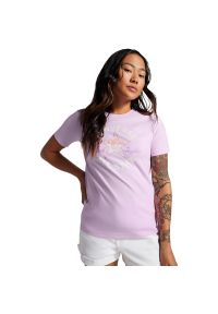 Podkoszulek damskie Converse Chuck Taylor Patch T Shirt. Kolor: fioletowy. Materiał: materiał, bawełna #1