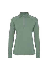 ROLY - Bluza Z Długim Rękawem Dla Pań I Panów Estambul Quarter Zip. Kolor: zielony. Długość rękawa: długi rękaw. Długość: długie