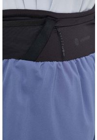 adidas TERREX szorty sportowe Agravic damskie kolor niebieski z nadrukiem high waist. Stan: podwyższony. Kolor: niebieski. Materiał: tkanina, skóra, materiał. Wzór: nadruk. Styl: sportowy #4