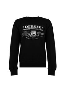 Diesel Bluza "Ginn" | A03566-0JFAV | Mężczyzna | Czarny. Okazja: na co dzień. Kolor: czarny. Materiał: bawełna. Wzór: jednolity, nadruk, aplikacja. Styl: casual, elegancki