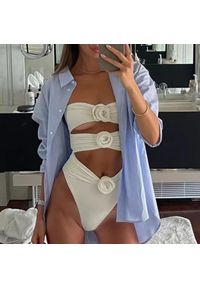 Intica - Jednoczęściowy kostium kąpielowy z florystycznym wzorem na lato Charlot. Kolor: beżowy. Materiał: materiał. Wzór: kwiaty #2