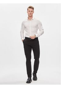 Calvin Klein Koszula K10K112305 Biały Slim Fit. Kolor: biały. Materiał: bawełna