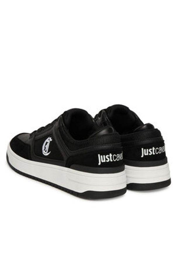 Just Cavalli Sneakersy 79QA3SM2 ZPB54 Czarny. Kolor: czarny. Materiał: skóra