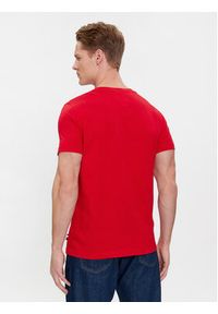 TOMMY HILFIGER - Tommy Hilfiger T-Shirt Small Hilfiger Tee MW0MW34387 Czerwony Slim Fit. Kolor: czerwony. Materiał: bawełna #5