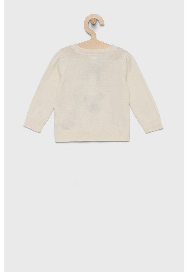 GAP Sweter bawełniany dziecięcy kolor beżowy lekki. Okazja: na co dzień. Kolor: beżowy. Materiał: bawełna. Styl: casual