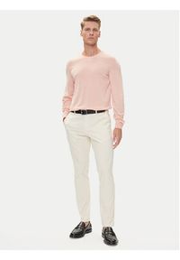 BOSS Sweter Leno-P 50468239 Różowy Slim Fit. Kolor: różowy. Materiał: wełna #4