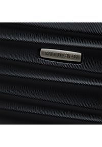 Wittchen - Walizka kabinowa z ABS-u z żebrowaniem czarna. Kolor: czarny. Wzór: jednolity #9
