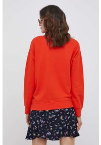 Levi's® - Levi's Bluza bawełniana damska kolor czerwony gładka. Okazja: na spotkanie biznesowe. Kolor: czerwony. Materiał: bawełna. Wzór: gładki. Styl: biznesowy #3