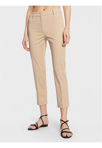 Weekend Max Mara Spodnie materiałowe Cecco 23513106 Beżowy Slim Fit. Kolor: beżowy. Materiał: materiał, bawełna