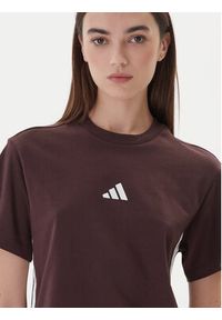 Adidas - adidas T-Shirt Essentials 3-Stripes JX7621 Brązowy Regular Fit. Kolor: brązowy. Materiał: bawełna #5