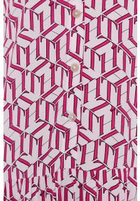 TOMMY HILFIGER - Tommy Hilfiger Sukienka kolor różowy mini rozkloszowana. Kolor: różowy. Materiał: tkanina, materiał, wiskoza. Długość rękawa: krótki rękaw. Typ sukienki: rozkloszowane. Długość: mini #5
