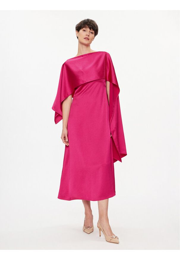 Weekend Max Mara Sukienka koktajlowa Gambero 2415231012 Różowy Regular Fit. Kolor: różowy. Materiał: syntetyk. Styl: wizytowy