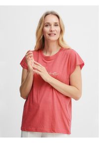 Fransa T-Shirt 20612027 Różowy Regular Fit. Kolor: różowy. Materiał: syntetyk #1