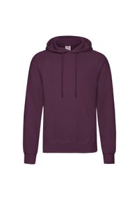 FRUIT OF THE LOOM - Męska Klasyczna Bluza Z Kapturem. Typ kołnierza: kaptur. Kolor: czerwony, wielokolorowy, brązowy