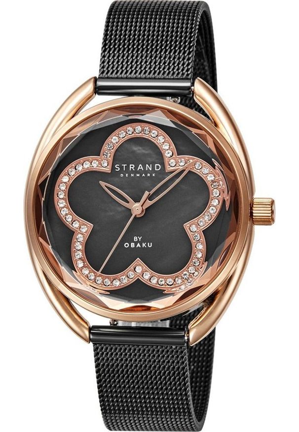 Zegarek Strand Zegarek damski Strand S734LXVBMB CYRKONIE czarny. Kolor: czarny