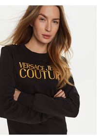 Versace Jeans Couture Bluza 77HAIT06 Czarny Regular Fit. Typ kołnierza: kołnierzyk włoski. Kolor: czarny. Materiał: bawełna