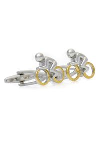 Modini - Srebrno-złote spinki do mankietów - rowery A281. Kolor: srebrny, złoty, wielokolorowy #1