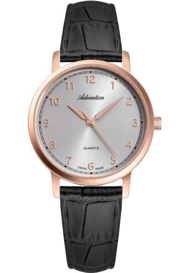 Zegarek Adriatica Zegarek damski Adriatica A3187.9227Q czarny. Kolor: czarny