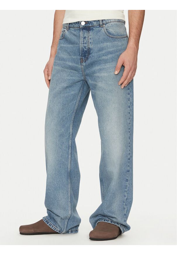 AMI PARIS Jeansy HTR450.DE0046 Niebieski Large Fit. Kolor: niebieski