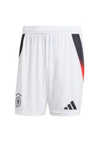 Adidas - Szorty Germany 24 Home. Kolor: biały. Materiał: materiał. Sport: piłka nożna