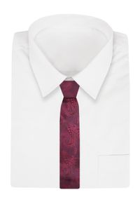 Alties - Klasyczny Krawat Męski - ALTIES - Głęboka Czerwień, Paisley. Kolor: czerwony. Materiał: tkanina. Wzór: paisley. Styl: klasyczny #2