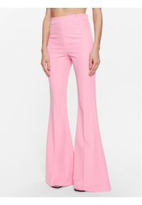 Nissa Spodnie materiałowe P13934 Różowy Regular Fit. Kolor: różowy. Materiał: materiał, syntetyk #1