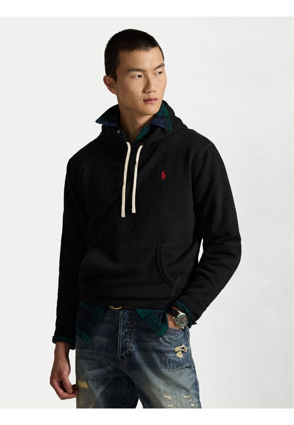 Polo Ralph Lauren Bluza 710766778008 Czarny Regular Fit. Typ kołnierza: polo. Kolor: czarny. Materiał: bawełna, syntetyk