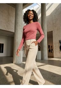 Sinsay - Bawełniana koszulka z długim rękawem - Inny. Materiał: bawełna. Długość rękawa: długi rękaw. Długość: długie