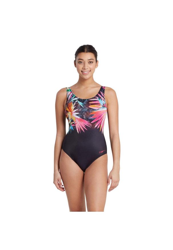 ZOGGS - Zoggs Savannah Kostium Kąpielowy Z Wycięciem Na Plecach – Rozmiar 32. Kolor: czarny