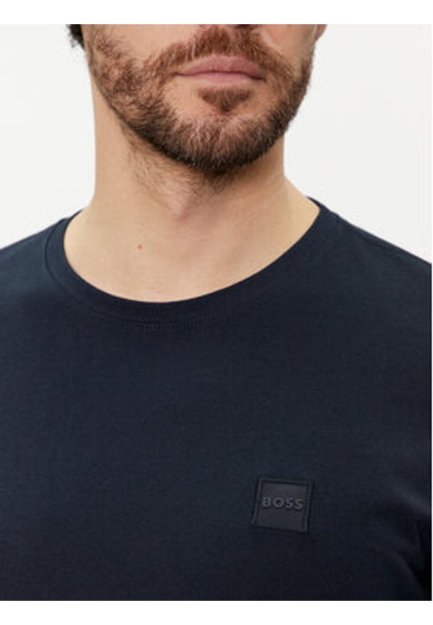 BOSS - Boss Longsleeve Tacls 50512111 Granatowy Regular Fit. Kolor: niebieski. Materiał: bawełna. Długość rękawa: długi rękaw