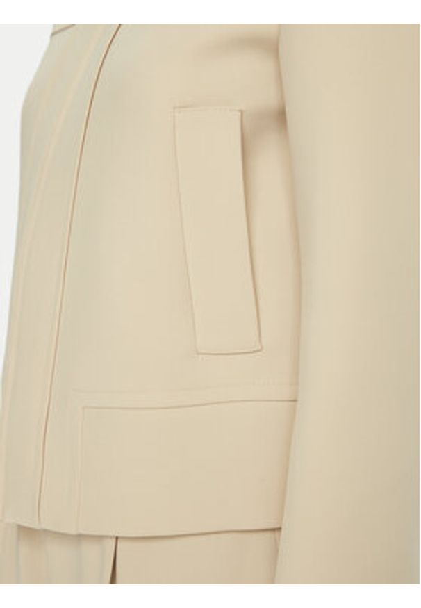 Patrizia Pepe Marynarka 8O0171/A545-B814 Beżowy Regular Fit. Kolor: beżowy. Materiał: syntetyk