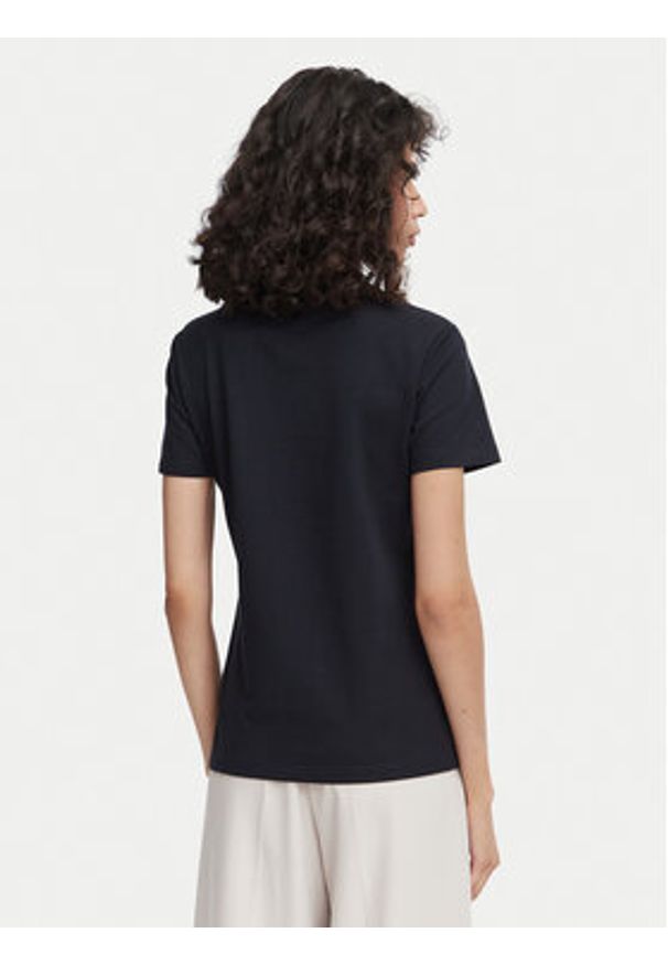 Beverly Hills Polo Club T-Shirt P-SS26W-TS516523 Granatowy Regular Fit. Typ kołnierza: polo. Kolor: niebieski. Materiał: bawełna