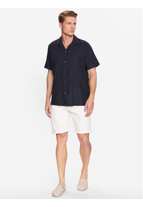 Pepe Jeans Koszula Lastingham PM307759 Granatowy Regular Fit. Kolor: niebieski. Materiał: bawełna