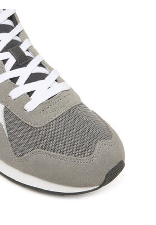 TOMMY HILFIGER - Tommy Hilfiger Sneakersy Runner Icon Mix FM0FM05679 Szary. Kolor: szary. Materiał: zamsz, skóra