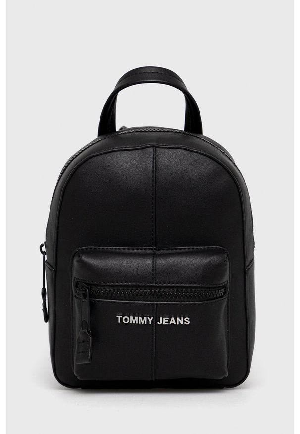 Tommy Jeans plecak AW0AW11831.9BYY damski kolor czarny mały gładki. Kolor: czarny. Wzór: gładki