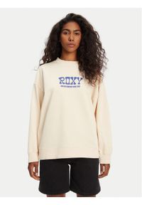 Roxy Bluza ERJFT04941 Beżowy Regular Fit. Kolor: beżowy. Materiał: bawełna