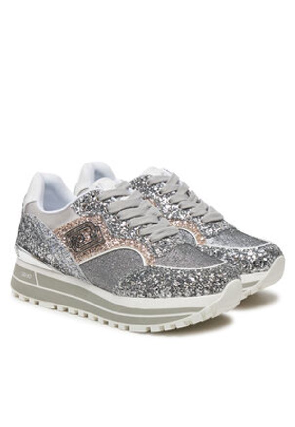Liu Jo Sneakersy BA5015 TX007 Srebrny. Kolor: srebrny. Materiał: materiał