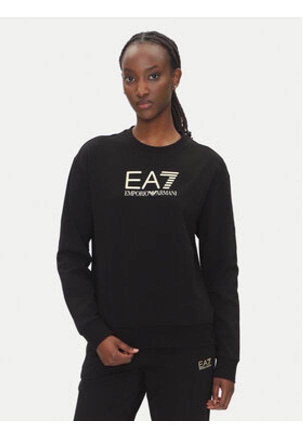 EA7 Emporio Armani Dres 7W000115 AF13135 MC004 Czarny Regular Fit. Kolor: czarny. Materiał: bawełna