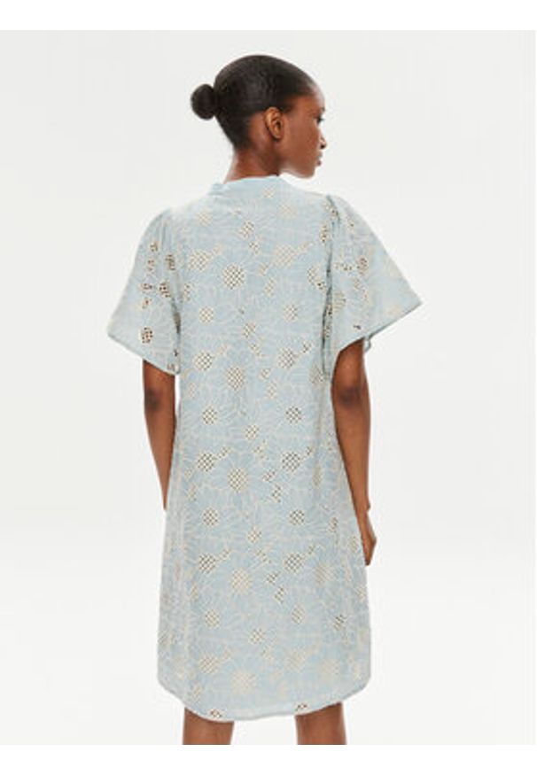 Bruuns Bazaar Sukienka letnia Julia BBW3948 Niebieski Relaxed Fit. Kolor: niebieski. Materiał: bawełna. Sezon: lato