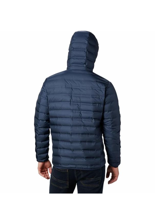 columbia - Kurtka Turystyczna Puchowa Męska Columbia Lake 22 Down Hooded Jacket. Kolor: niebieski. Materiał: puch. Sport: turystyka piesza