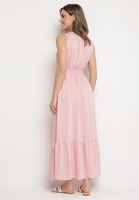 Born2be - Różowa Sukienka o Rozkloszowanym Kroju Bez Rękawów z Kopertowym Dekoltem Filoria. Typ kołnierza: dekolt kopertowy. Kolor: różowy. Długość rękawa: bez rękawów. Typ sukienki: kopertowe. Styl: elegancki #6