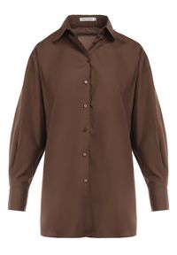 Born2be - Ciemnobrązowa Koszula Doriemara. Kolor: brązowy. Długość rękawa: długi rękaw. Długość: długie #4