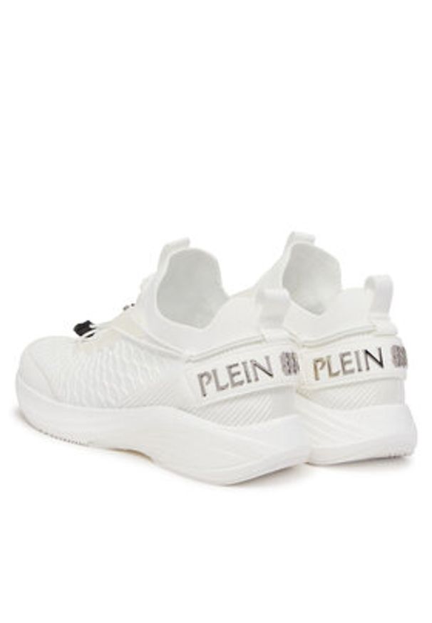 Plein Sport Sneakersy Ninja Shadow // GEN.X.05 SAES USC0751 STE003N Biały. Kolor: biały. Materiał: materiał