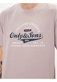 Only & Sons T-Shirt Lenny 22028593 Fioletowy Regular Fit. Kolor: fioletowy. Materiał: bawełna