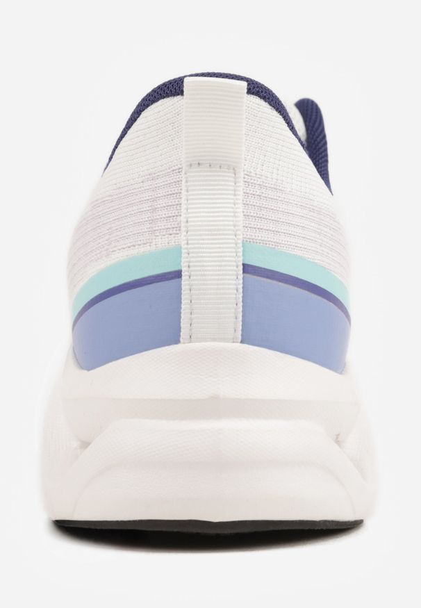 Born2be - Białe Buty Sportowe na Grubej Geometrycznej Podeszwie Alexusa. Okazja: na co dzień. Kolor: biały. Materiał: jeans, dresówka. Wzór: geometria