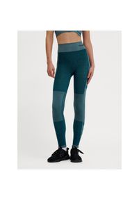 Damskie legginsy bezszwowe z wysokim stanem Hummel Clea. Stan: podwyższony. Kolor: niebieski. Sport: joga i pilates #1