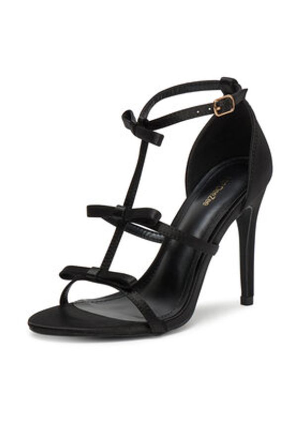 DeeZee Sandały LB0402-1 Czarny. Kolor: czarny. Materiał: skóra