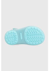 Crocs sandały dziecięce CROCS ISABELLA SANDAL kolor niebieski. Zapięcie: rzepy. Kolor: niebieski. Materiał: materiał #2