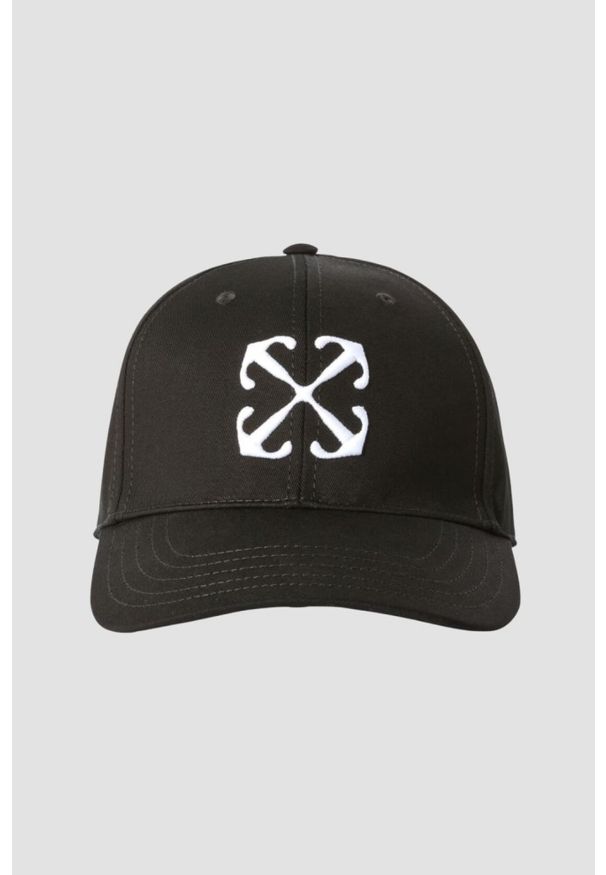 OFF-WHITE Czapka z daszkiem Arrow. Kolor: czarny