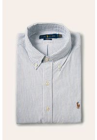 Polo Ralph Lauren - Koszula 710549084009. Typ kołnierza: polo. Kolor: niebieski. Materiał: tkanina #3